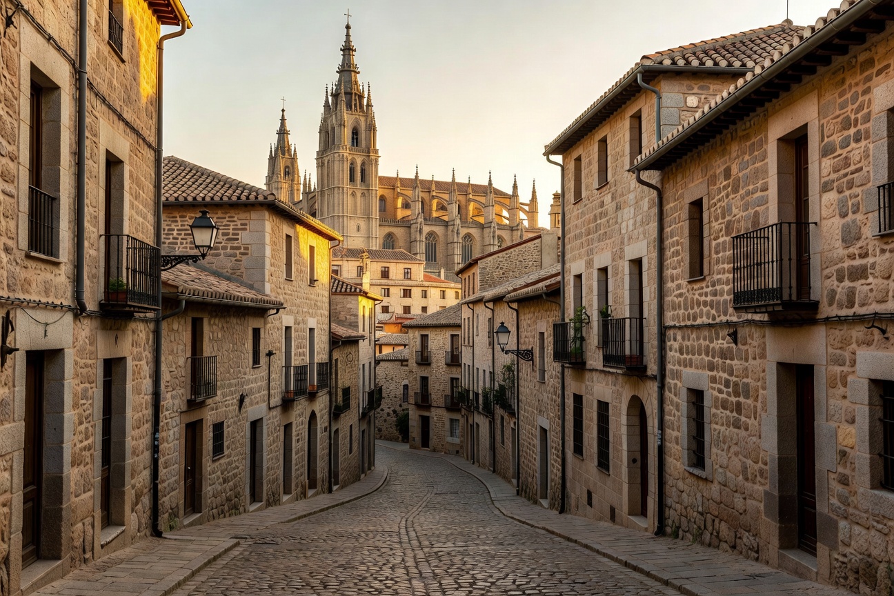 Vista panorámica de Toledo con el Alcázar y la catedral dominando el paisaje